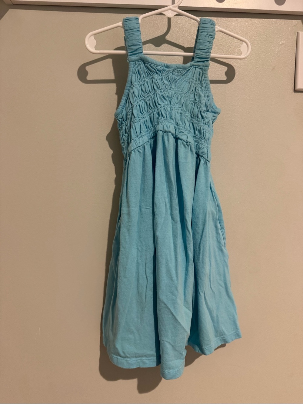 Girls size 6/7-Old Navy Light Blue Girls Sundress with Shirred Top